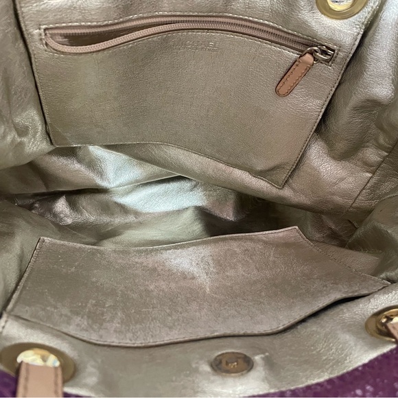 Michael Kors Fuchsia Snakeskin Tote - Picture 10 of 15